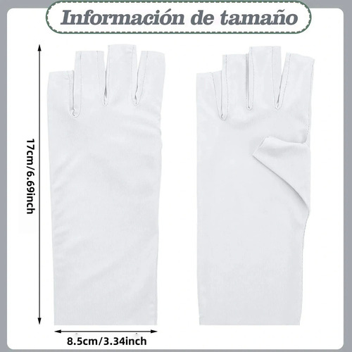 2pars Guantes Uv Para Uñas Upf90+, Para Manicura