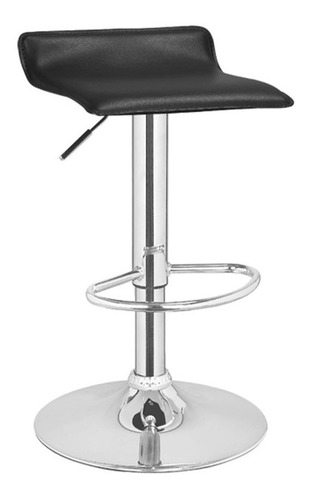 Imagen 2 de 2 de Set 2 Banqueta Taburete Regulable Pvc Bar Base Cromada Vonne