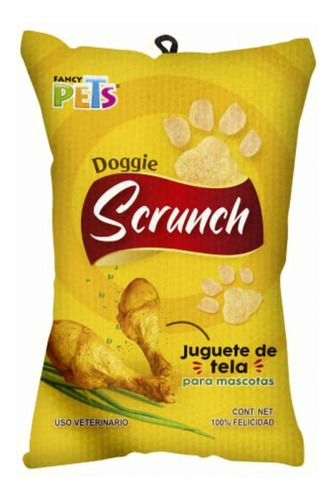 Fancy Pets Juguete De Tela Doggie Scrunch Queso Para Perro Color Pollo