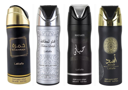 4 Perfumes Spray Lattafa 200ml