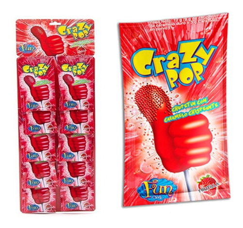 Crazy Pop Tira X10un -hoy Superoferta La Golosineria