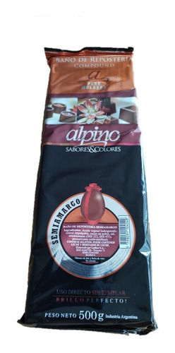 Chocolate Alpino Lodiser Tableta X 500grs - Semiamargo