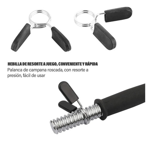 Imagen 3 de 7 de 2 Pares Abrazaderas Para Barra De Pesas Mancuernas Barra