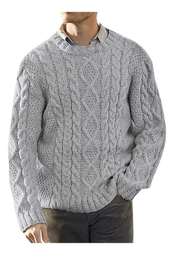 Men's Sweater H Fashion Round Collar Winter Warm Air Li
