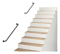 Comprar Industrias Alvarez Barandal De Escalera Negra De 100cm Barandal Pasamanos Color Negro