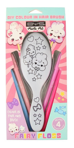 Cepillo Para El Cabello Con Plumones Diy Bys Mini Me Color Fairy Floss