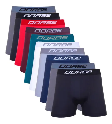🩲Kit 10 Cuecas Boxer Box Dorbe Microfibra Conforto Masculina