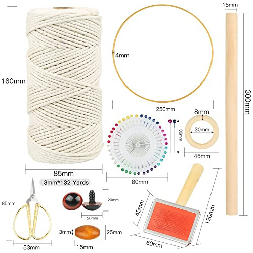 Kit De Macramé, Kit De Búho De Macramé Diy Tutorial ...