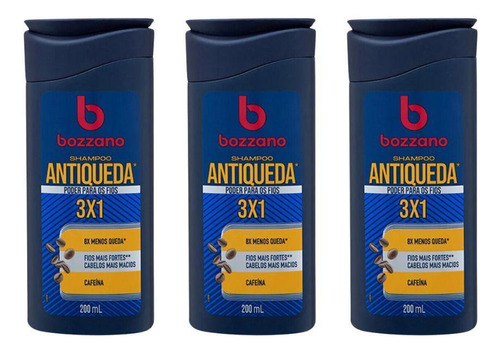 Shampoo Bozzano Antiqueda 200ml - Kit Com 3un