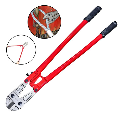 Tesoura Alicate Corta Vergalhão 36 Ideal Para Cortar Pinos E Barras De Aço (vergalhões), Além De Metais Mais Resistentes Como Parafusos, Pregos, Cadeados E Correntes Dr Ecom