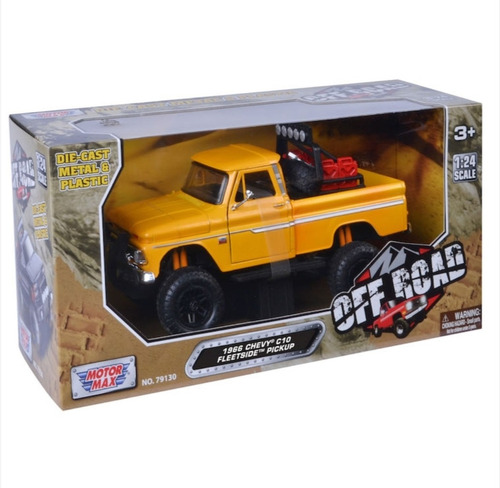 Motormax 1:24 1966 Chevy C10 Fleetside Pickup Camioneta 4x4