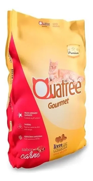 Ração Quatree Gourmet Gatos Adultos Carne 20 kg