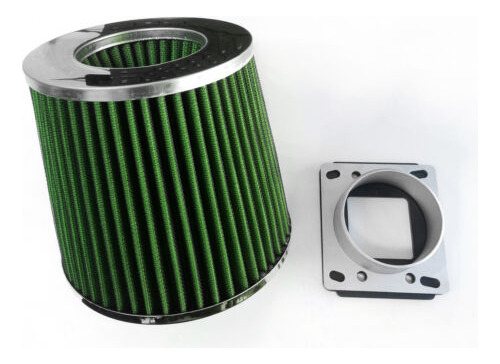 Green Intake Filter + Maf Adapter For 88-92 Vw Golf/jett Ttz