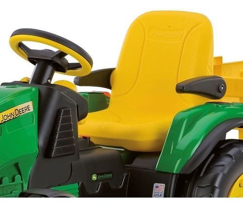 Trator a bateria para crianças Peg Perego John Deere Ground Force cor verde/amarelo 127V