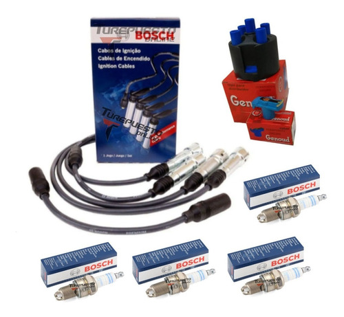 Kit Cables + Bujias Bosch 3e + Tapa Rotor  Vw Gol Power 1.6