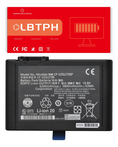 Cf-vzsu73u Cf-vzsu73r Cf-vzsu73sp 63wh 5800mah 10.8v De De