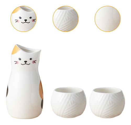 A Juego De Vasos De Cerámica For Botella De Sake, Vasos De