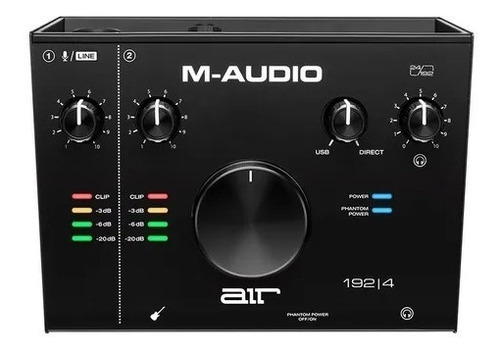 Interfaz de audio USB M-audio Air 192 4 2x2, color negro, 110 V/220 V