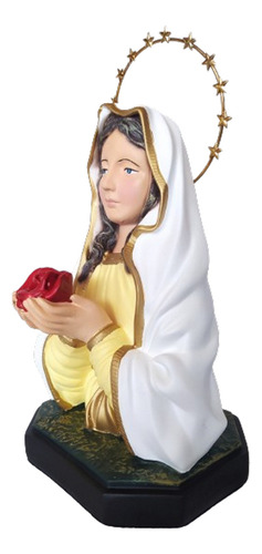 Imagem De Nossa Senhora Da Rosa Mistica 21 Cm Com Resplendor