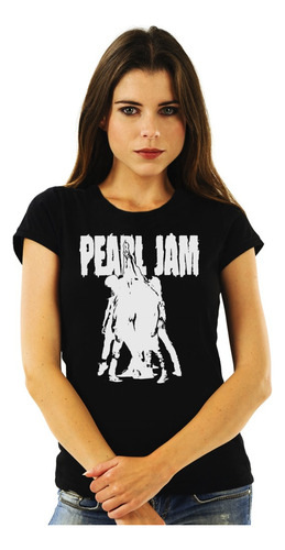 Polera Mujer Pearl Jam Ten Stencil Rock Impresión Directa
