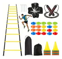 Comprar Kit De 20 Platos+20 Conos+1 Paracaídas+1 Escalera Agilidad