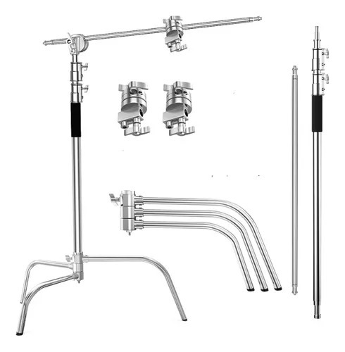 C-stand 3,20m Con Brazo De Soporte Plata