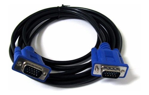 Cable De 10m Vga Entrada Y Salida Macho Hd Monitor Negro