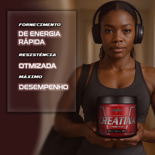 Creatina Integralmédica 300g Sabor Limão Força Esportes Foco