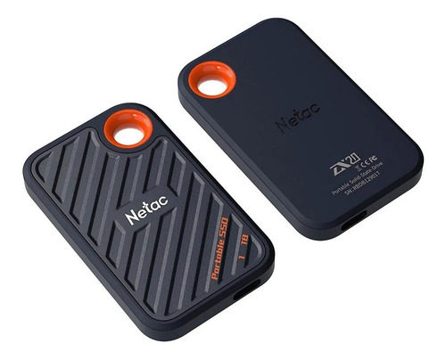 Mini disco SSD portátil Netac Zx20 de 1 Tb Usb C 3.2 Gen2x2 azul marinho