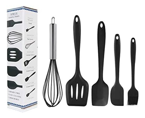 Set De Utensilio De Cocina 5pcs De Silicona Batidor Espátula