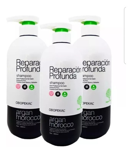 Shampoo Obopekal Argan Morocco 800ml 6 Unid. Envio Gratis. 