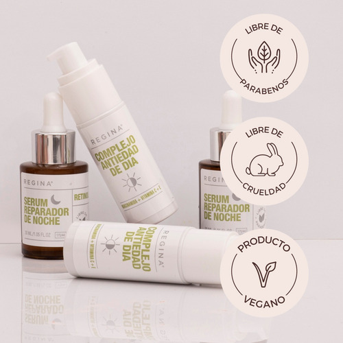 Imagen 5 de 6 de Serum Antiedad De Día Regina Niacinamida + Vitamina C + E