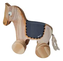 Comprar Caballito Madera Caminadores Con Soguita Arrastre Artesanal