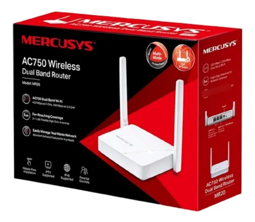 Router Wifi Mercusys Dual Band Ac750 Dual Band Color Blanco