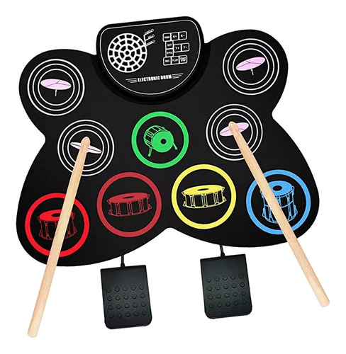 Roll Up Electronic Drum Set Practice Drum Pad 7 Drum Pad