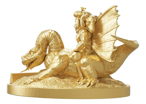 Estátua Imagem Asmodeus - Ars Goetia - Versão 3 Cor Cor Ouro