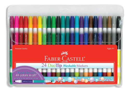 24 Marcadores Lavables Fc153024 Faber-castell