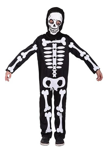 Disfraz Esqueleto Para Niños Con Facial