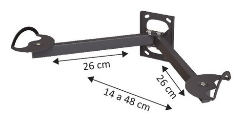Imagen 6 de 7 de Soporte Tv Movil Doble Brazo Hasta 43 Con Soporte Para Deco