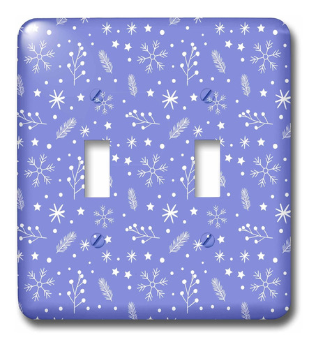 Navidad Copo Nieve Estrella Blanco Azul Polvoriento. Luz