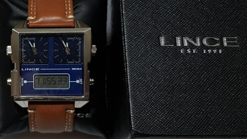 Relógio Lince Masculino Mac4587s D1mx - 3 Fusos Horários