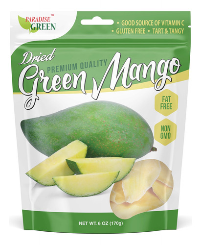 Paradise Green Mango Verde Deshidratado 170 Gramos