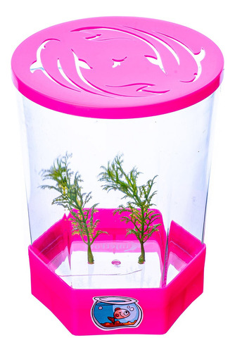 Beteira Para Peixe Betta Aquário 1,4l Cor Rosa 110v