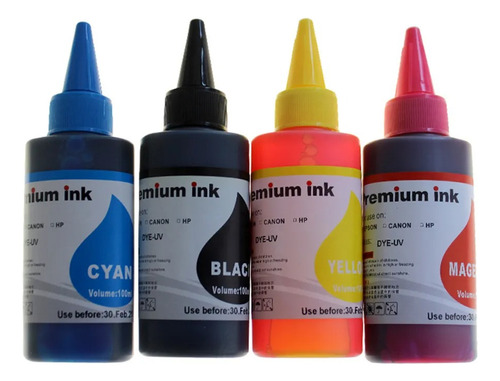  X4 Tinta Dye Compatible Para Sistema Continuos Epson 100ml