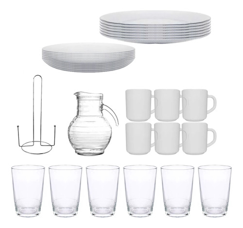 Set Vajilla Completa 6 Personas Vidrio Platos Kuchen