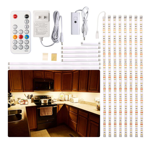 Wobane Iluminacin Debajo Del Gabinete, 8 Tiras De Luces Led