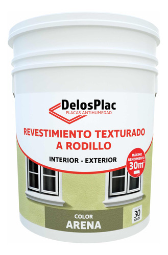 Revestimiento Plastico A Rodillo Color Arena 30kg