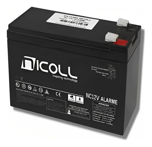 Bateria Nicoll 12v P/ Alarme Cerca Elétrica Cftv Iluminação