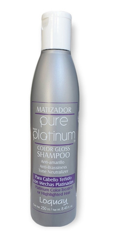 Shampoo Puré Platinum Cabello Teñido/ Mechas Loquay Envio Gr