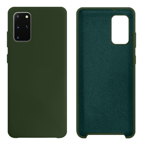 Capa Capinha Compatível Com Galaxy S20+ Plus Silicone Cover Cor verde bandeira